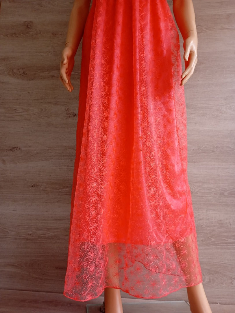 Robe maxi à brides 🌸 Holly Bracken 🌸 Tu - Corail - Neuf
