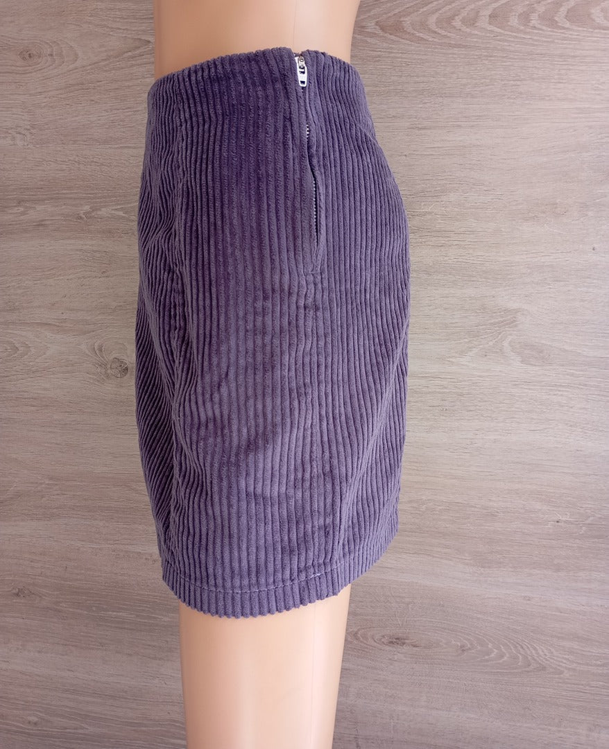 Jupe courte Pimkie - velours/coton - 36 - Violet - Très bon état