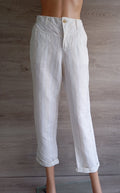 Pantalon chino Gap - 38 - Blanc/crème/doré - Neuf avec étiquette - lin et coton