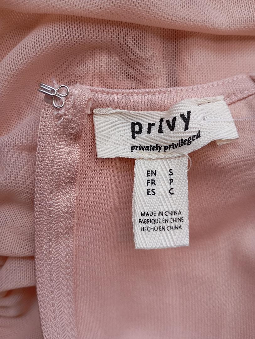 Robe mini moulante rose poudré — Privy — Taille S — Neuve
