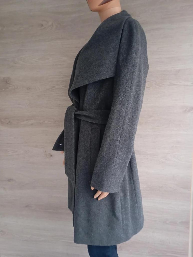 Superbe manteau gris en laine avec ceinture - Taifun - taille L/xl