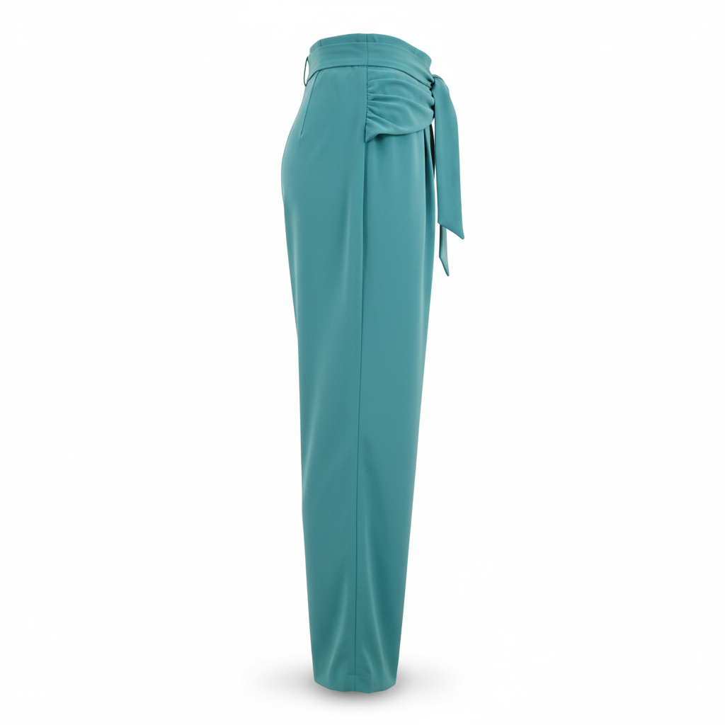 Pantalon femme Kaoa turquoise fluide taille 40