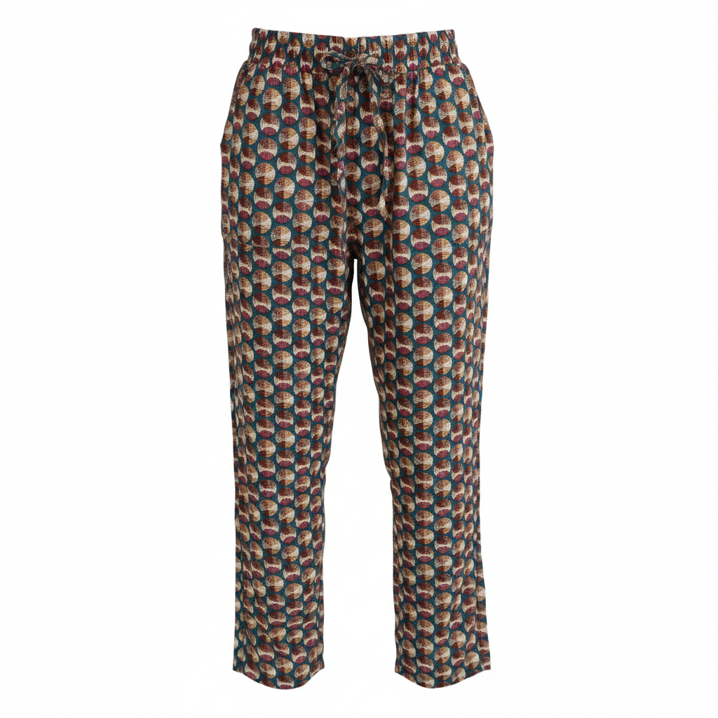 Pantalon fluide - Yikey - S - Vert/multicolore - Neuf
