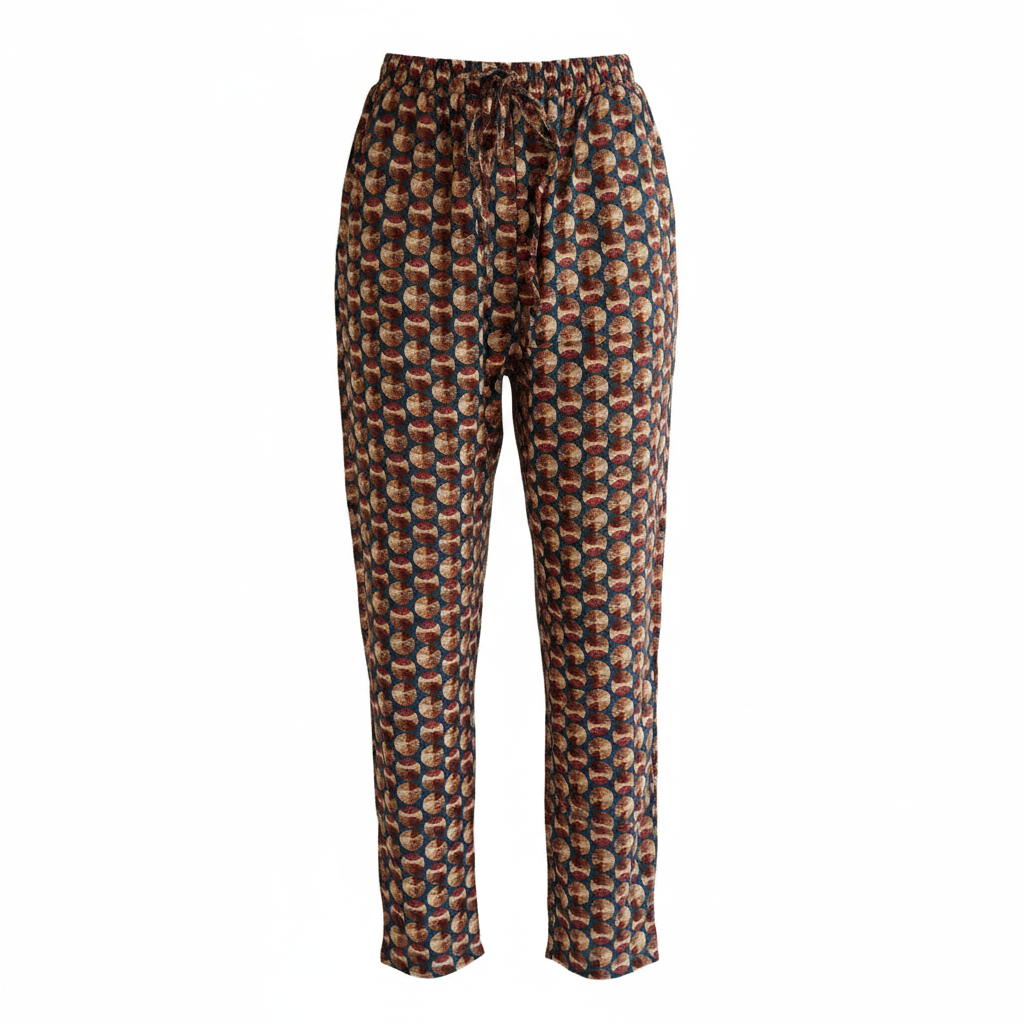 Pantalon fluide - Yikey - S - Vert/multicolore - Neuf