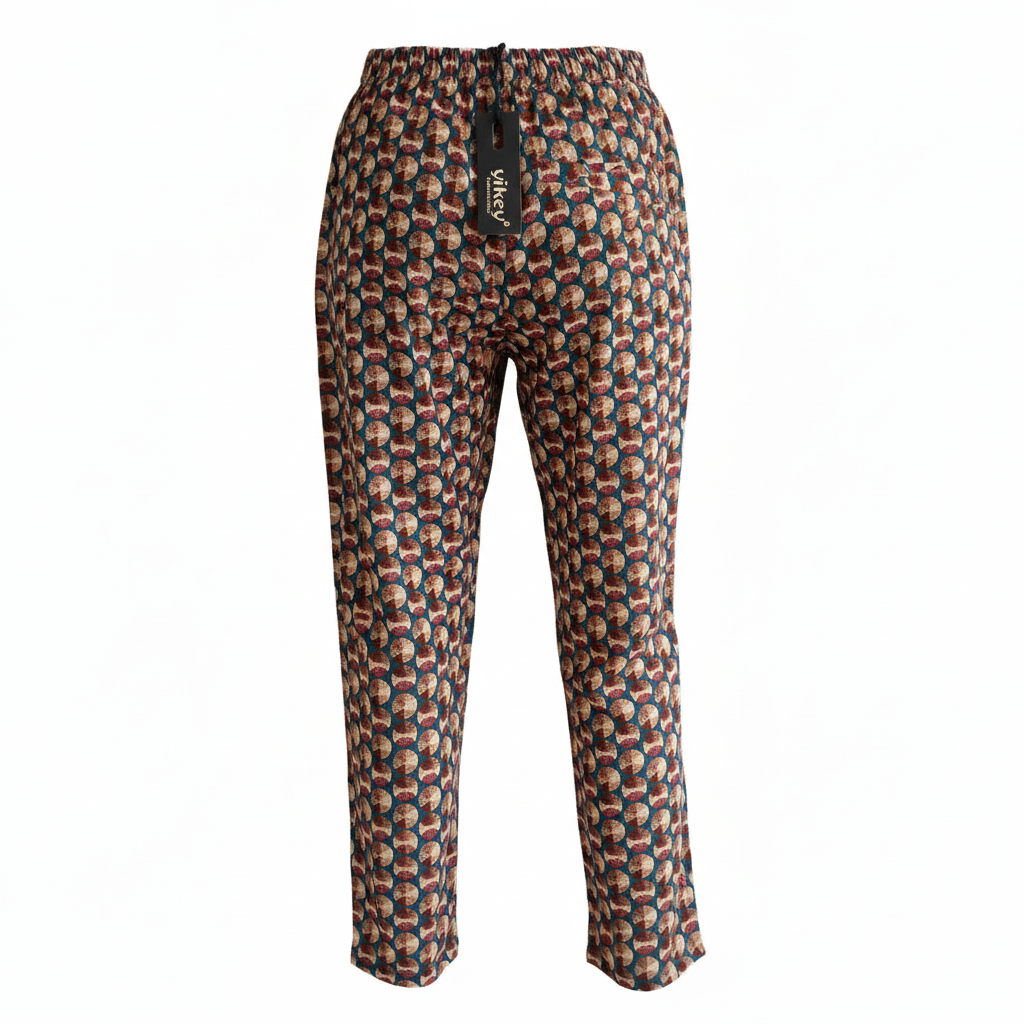 Pantalon fluide - Yikey - S - Vert/multicolore - Neuf