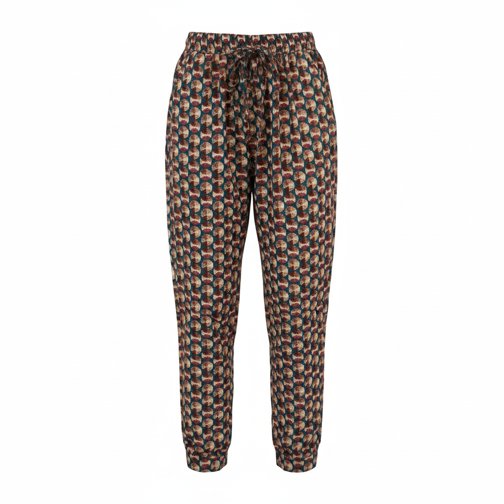 Pantalon fluide - Yikey - S - Vert/multicolore - Neuf