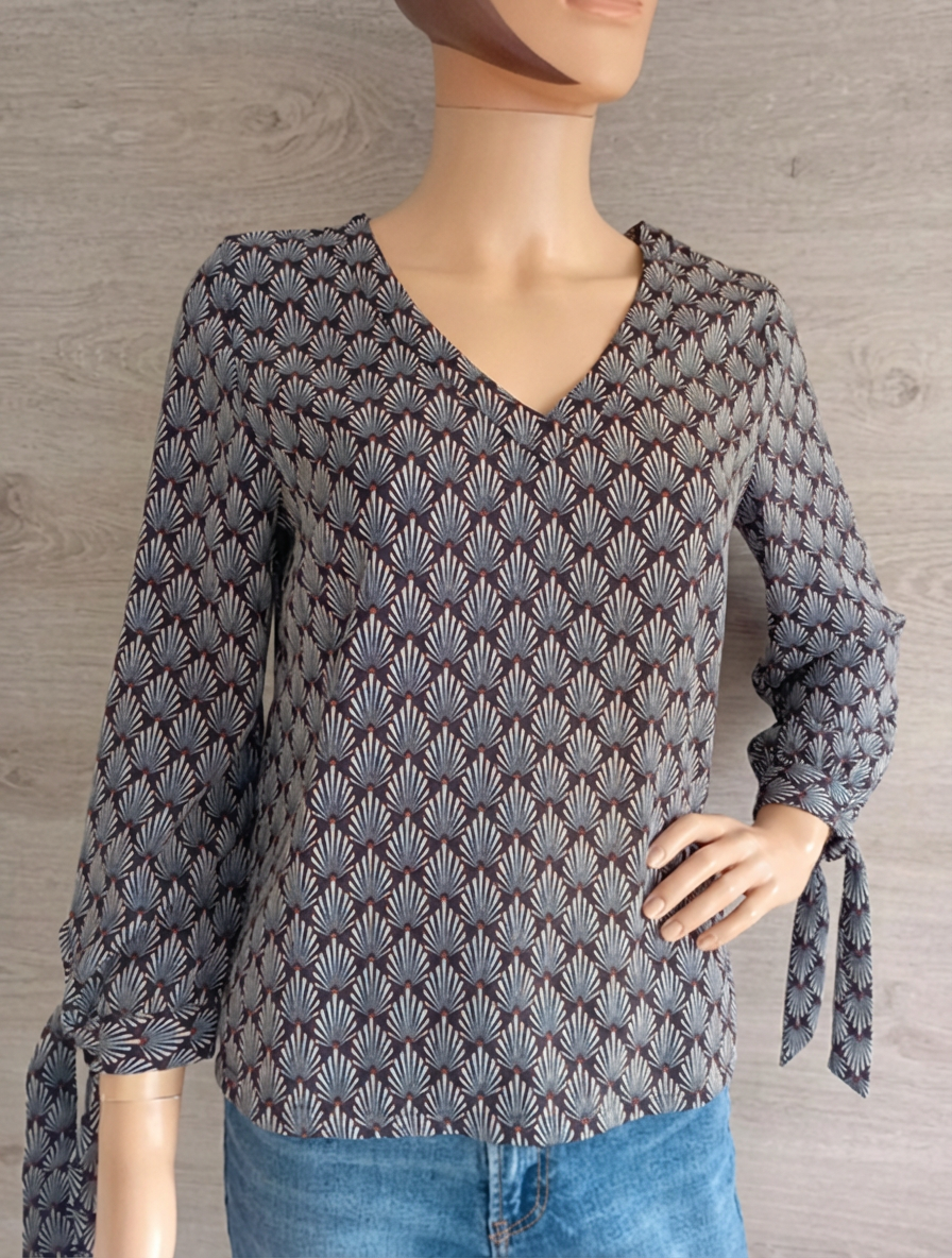 Blouse Edji avec motifs - S - Multicolore - très bon état