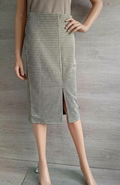Jupe formelle à carreaux H&m - S - beige - multicolore