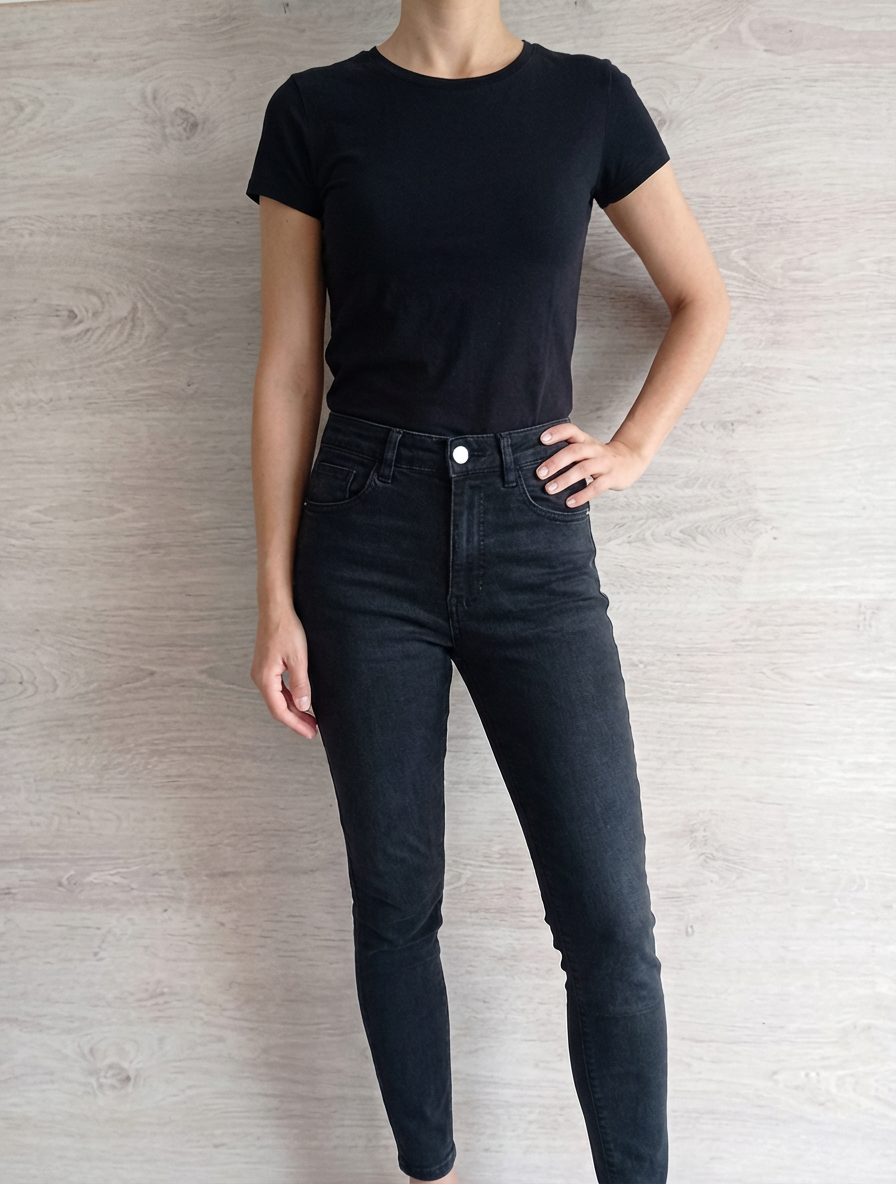 Joli pantalon noir skinny Stradivarius taille M