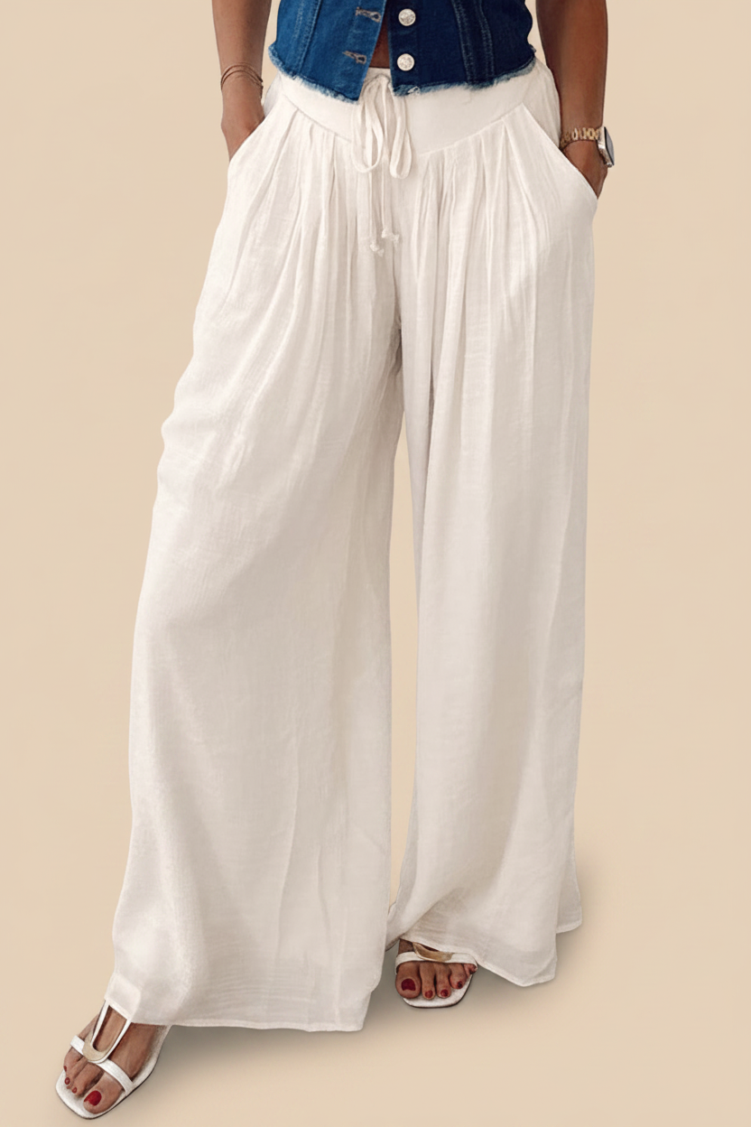 Pantalon blanc - Face fond beige corrigé
