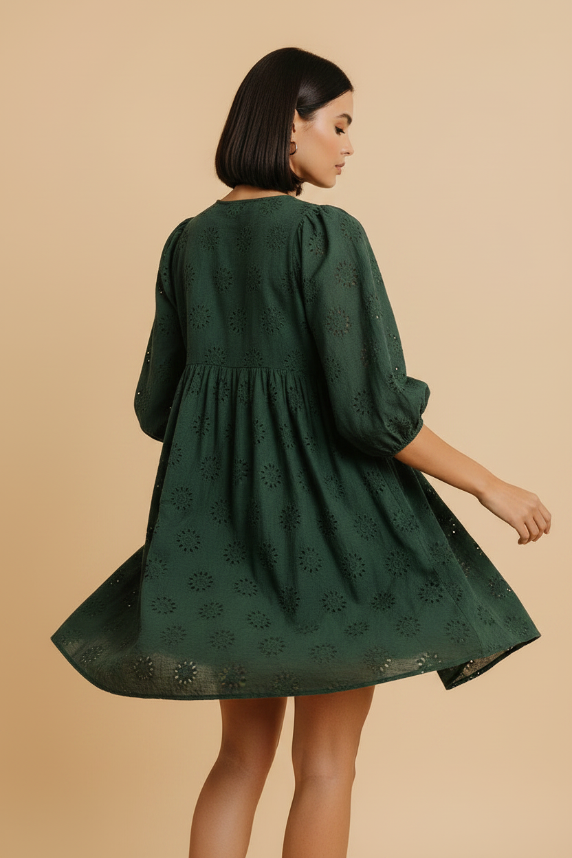 Robe mini vert forêt - mouvement studio