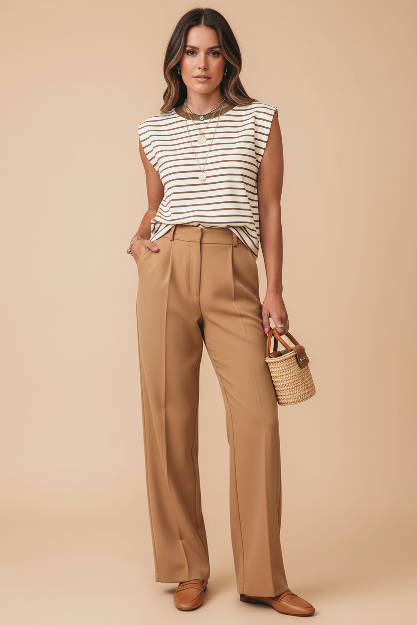 Tenue 2 – Pantalon camel large