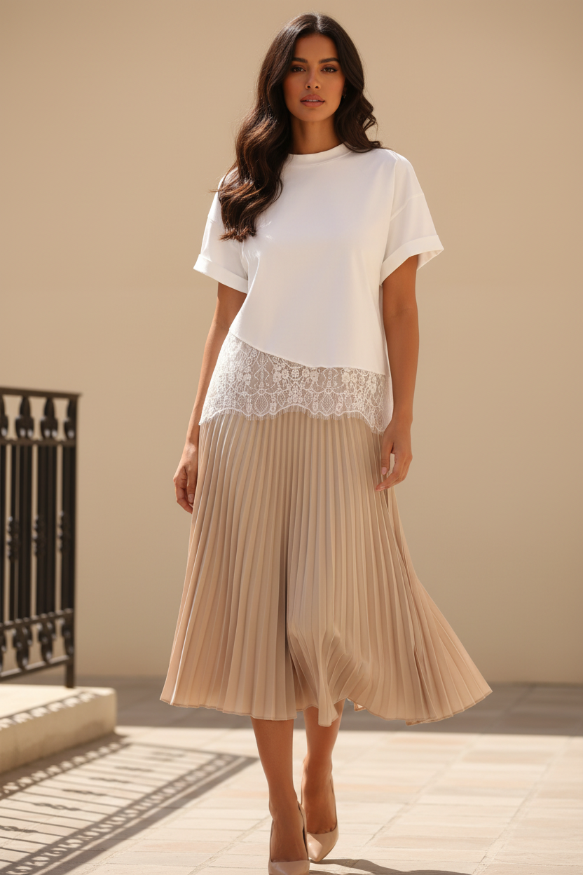 Top dentelle — tenue jupe