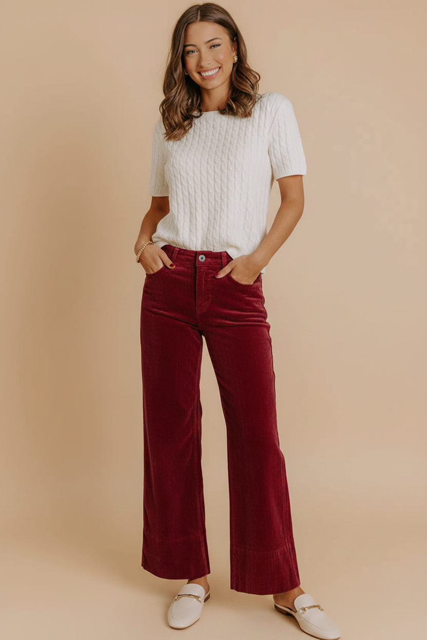 Velours bordeaux - Face fond beige