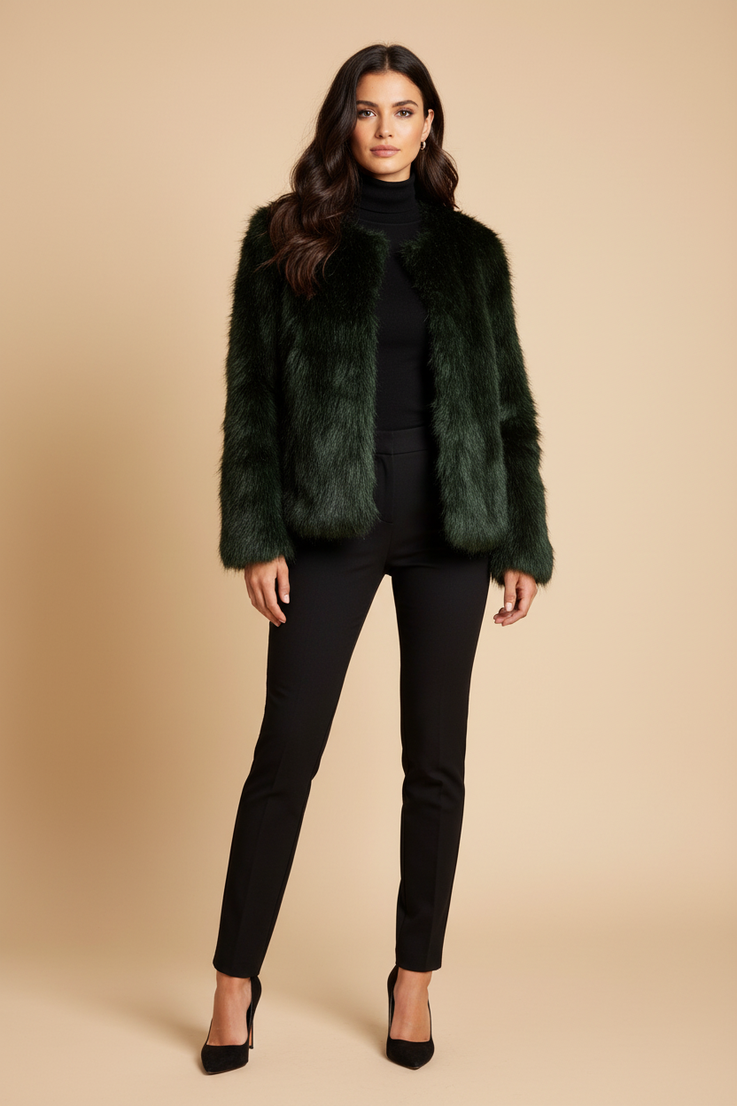 Veste fourrure portée mannequin